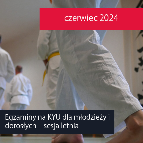 Egzaminy na KYU dla młodzieży i dorosłych - sesja letnia