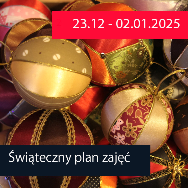 Świąteczno - Noworoczny plan zajęć